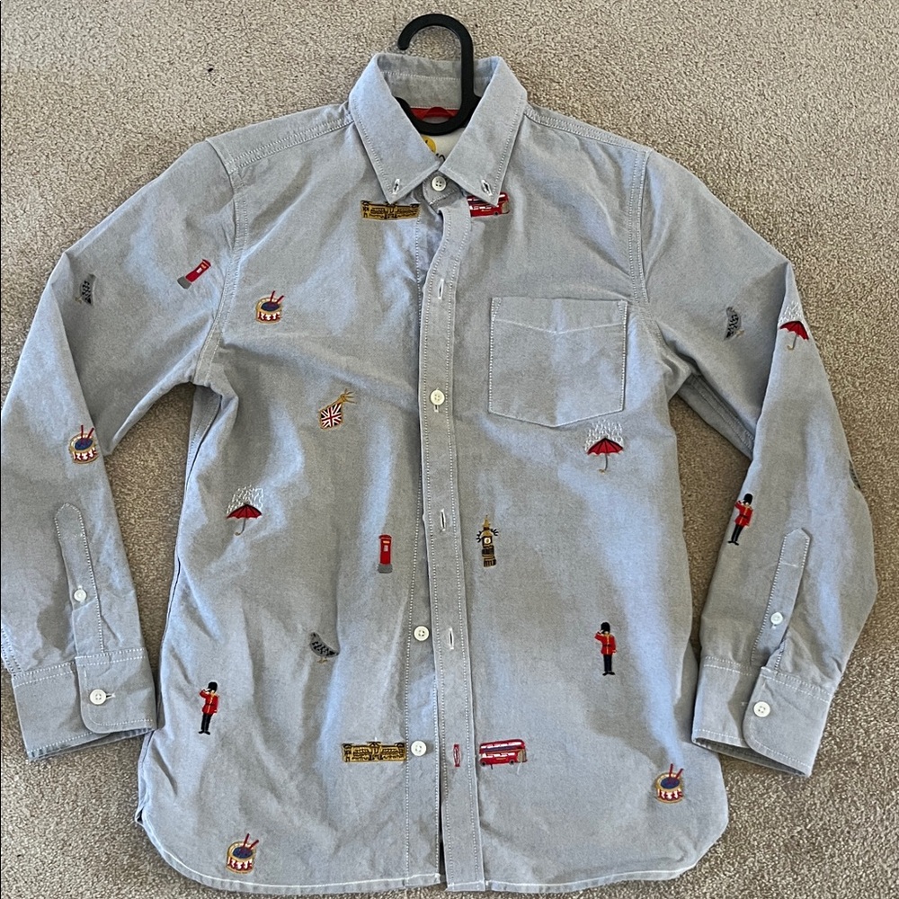 Boys Boden embroidered UK button down